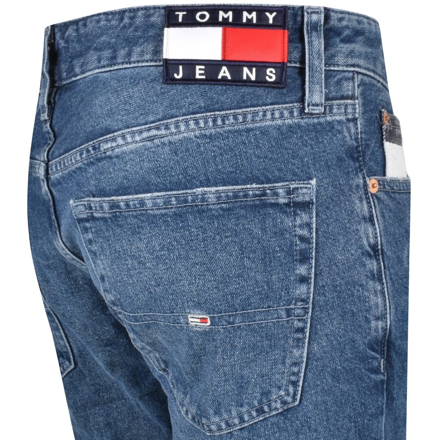 Tommy Jeans Scanton slim jeans in mid wash with flag details Blue